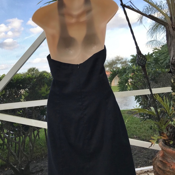 Laundry Shelli Segal Black Halter Dress Sz 10 /12 - Picture 3 of 8